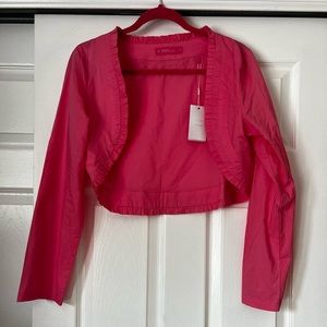 Rareism Ruffles Short Shrug - Kathy Overlay - Pink (New With Tags) Medium